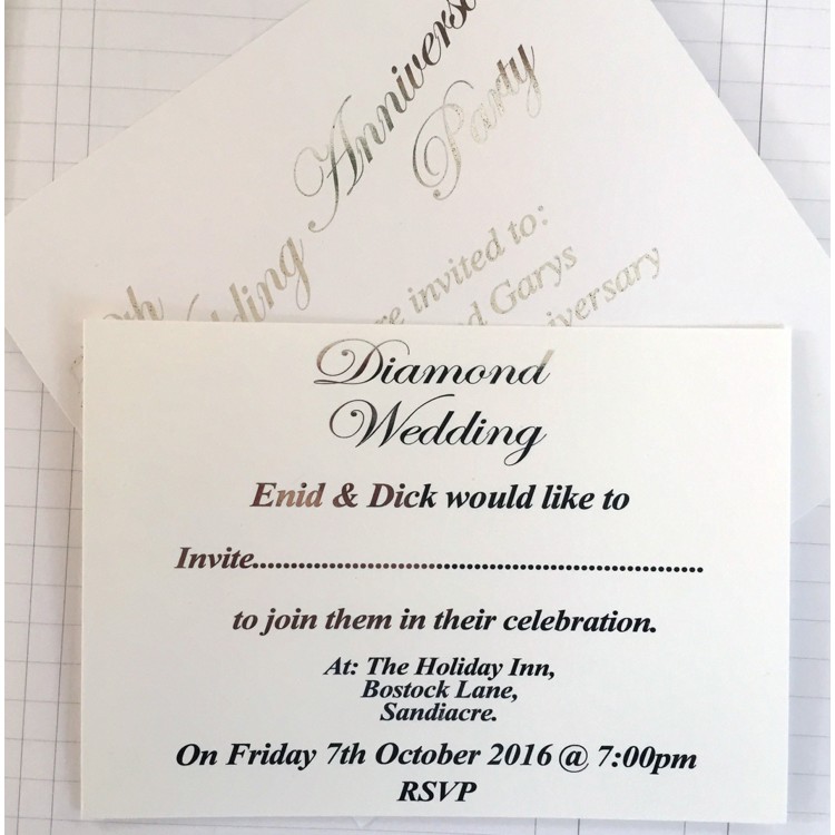 Invitation -  Foil Lettering
